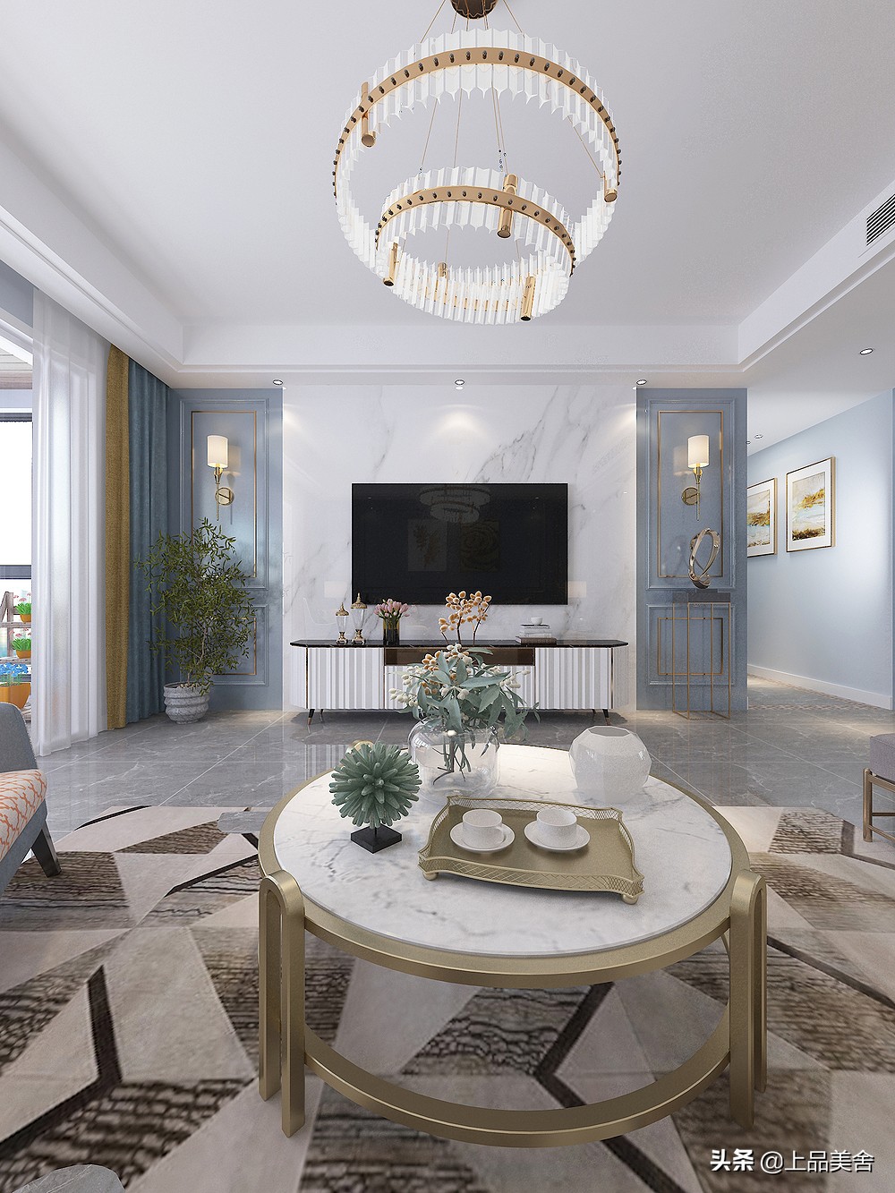 夫妻俩为了小孩上学，果断买下188㎡学区房，装轻奢风让人羡慕