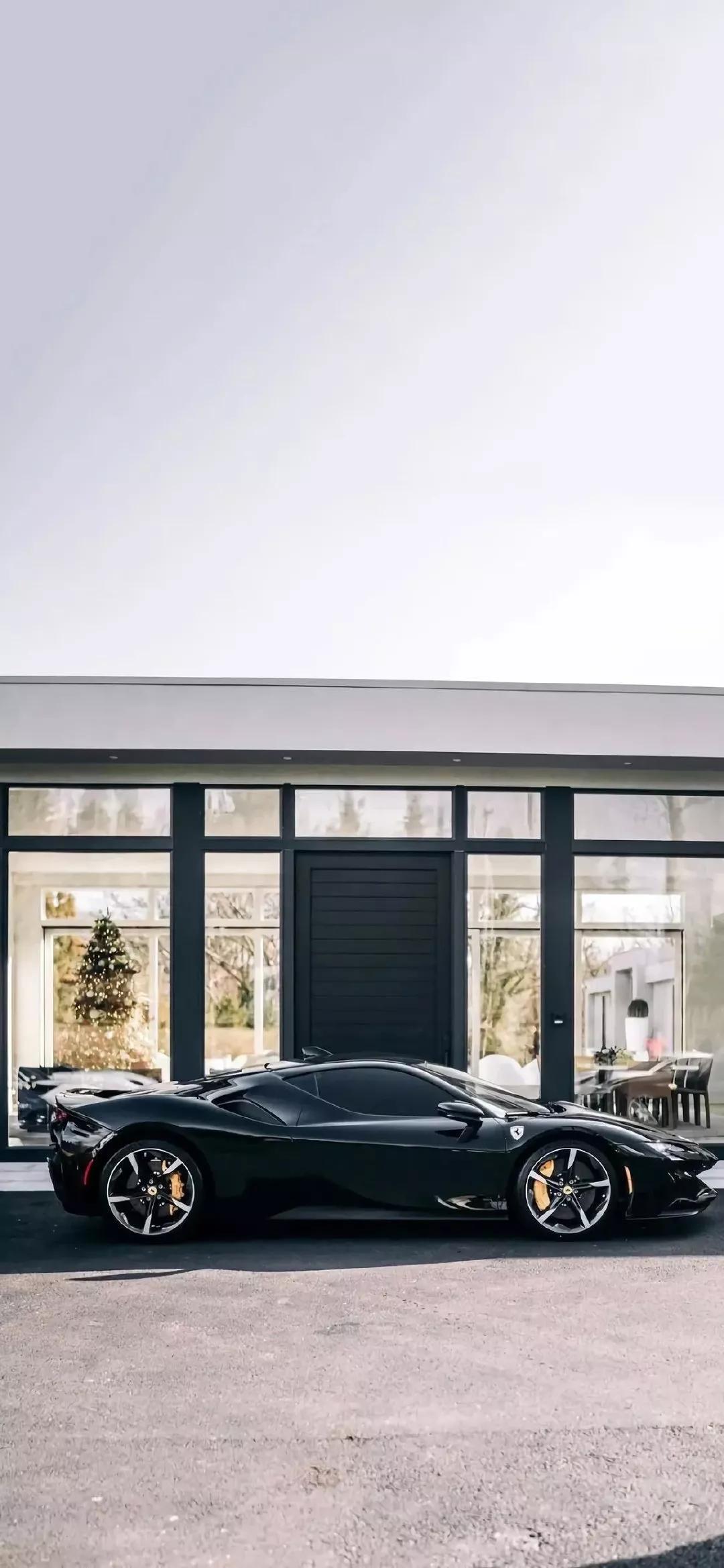 法拉利黑色壁纸,手机壁纸法拉利