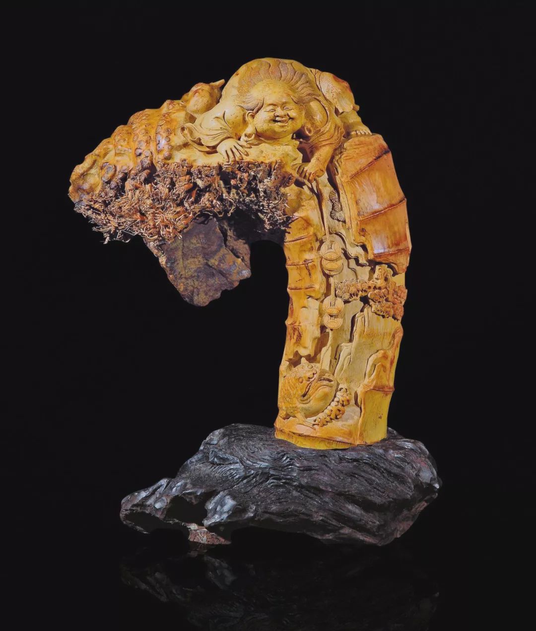 竹根雕化腐朽为神奇的艺术,竹根雕玉化效果