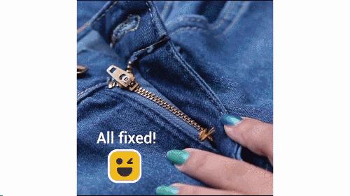 拉链掉下来用吸管怎么装上去,衣服拉链坏了一根吸管解决