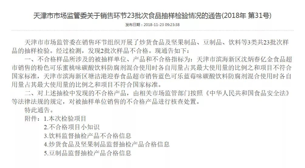 8批次食品安全抽检不合格,8种不合格食品