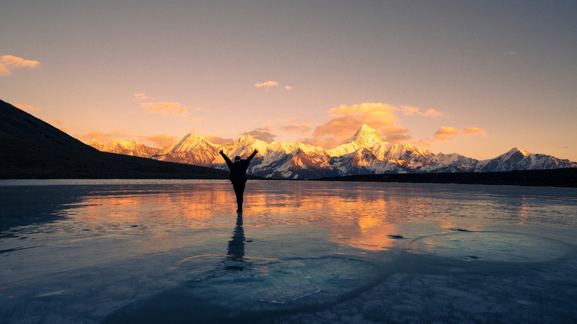 藏地秘境，贡嘎雪山之冷噶措自驾*行游**迹