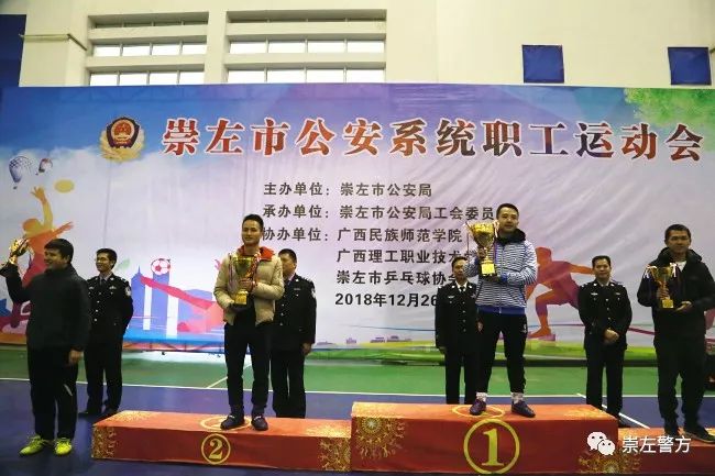 崇左市公安局第四届运动会,公安分局运动会闭幕仪式