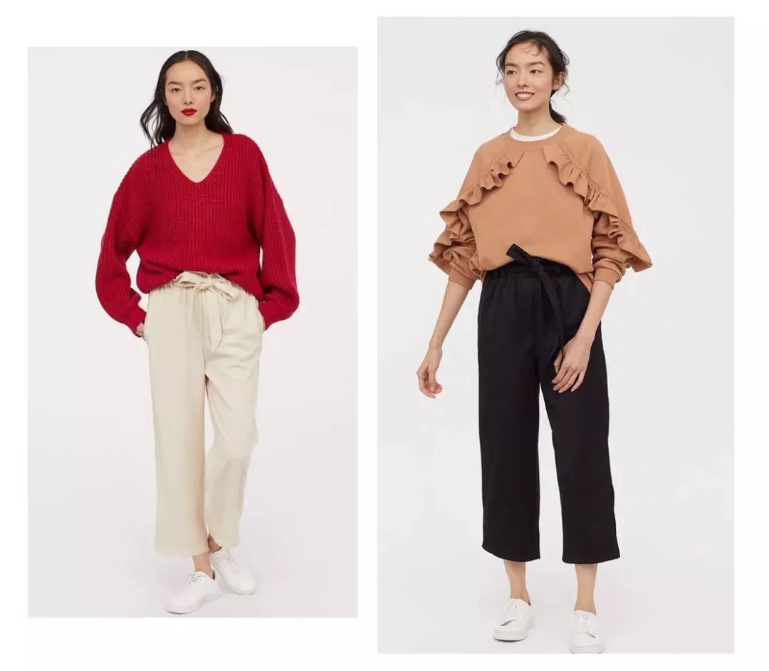 里面再穿条宽松阔腿裤也显瘦,能穿秋裤的阔腿裤推荐