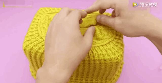 旧毛衣先别扔剪一刀美翻了,旧毛衣一件变两件