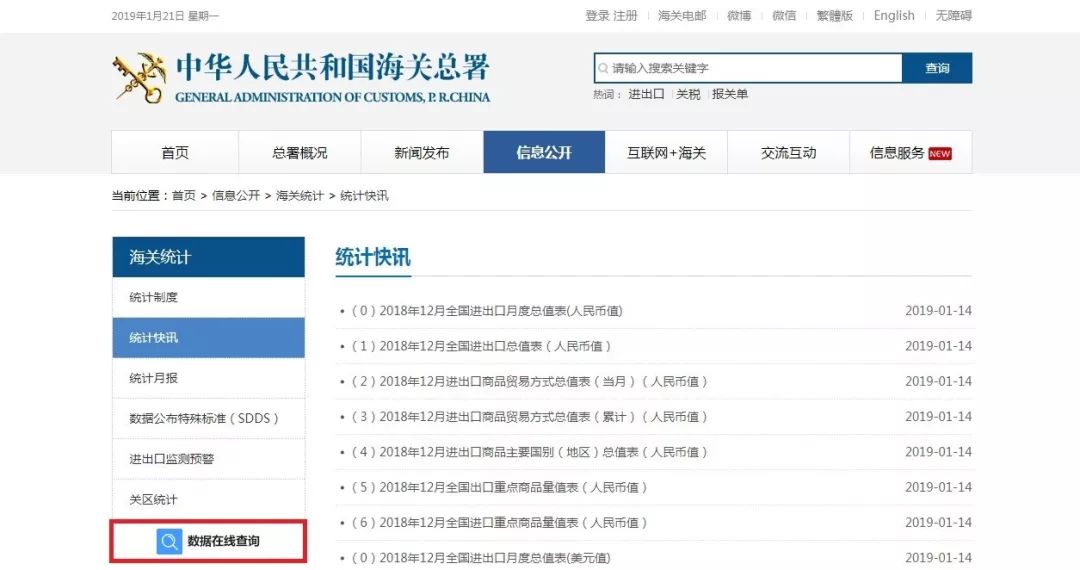 海关数据系统,海关统计数据在线查询系统