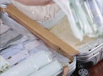 真空压缩袋压缩衣物,不用插电真空收纳压缩袋