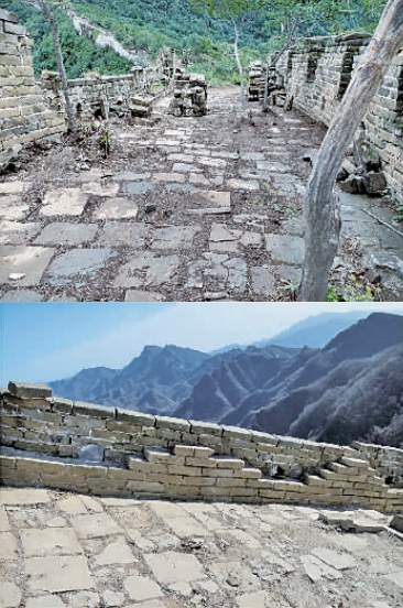 长城修缮前的样子,长城修缮