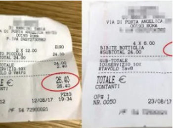 罗马再现“天价账单”：2个汉堡3杯咖啡80欧