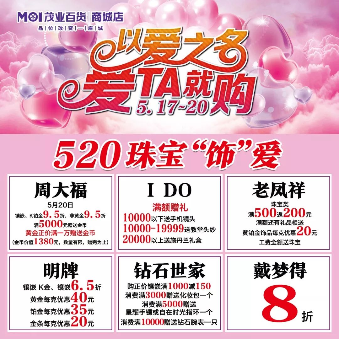 哭着都要买完的520礼物清单！明天起，秦皇岛这家店推出爆款优惠~