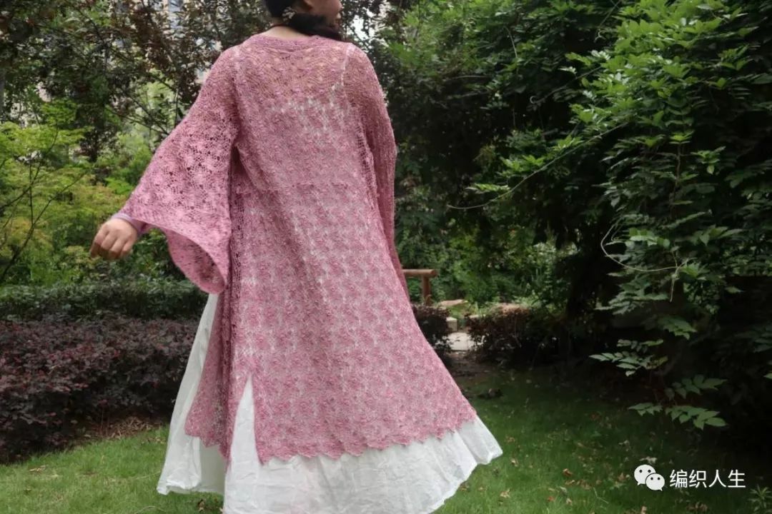 钩针开衫小课堂工作室,钩针梅花一线连长袖开衫
