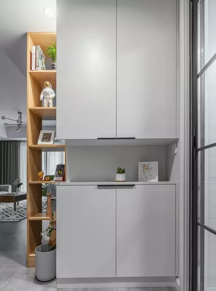自己动手做嵌入式鞋柜现代简约,拐角鞋柜小户型方便实用