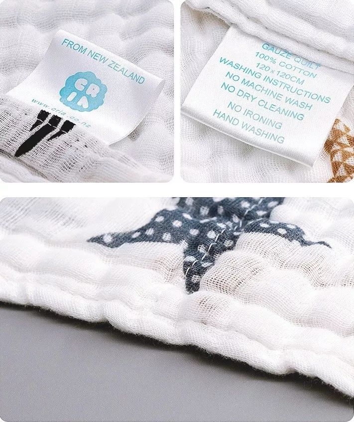 婴儿浴巾面巾,婴儿用的四层纱布浴巾