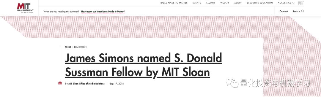 西蒙斯量化交易,西蒙斯谈量化