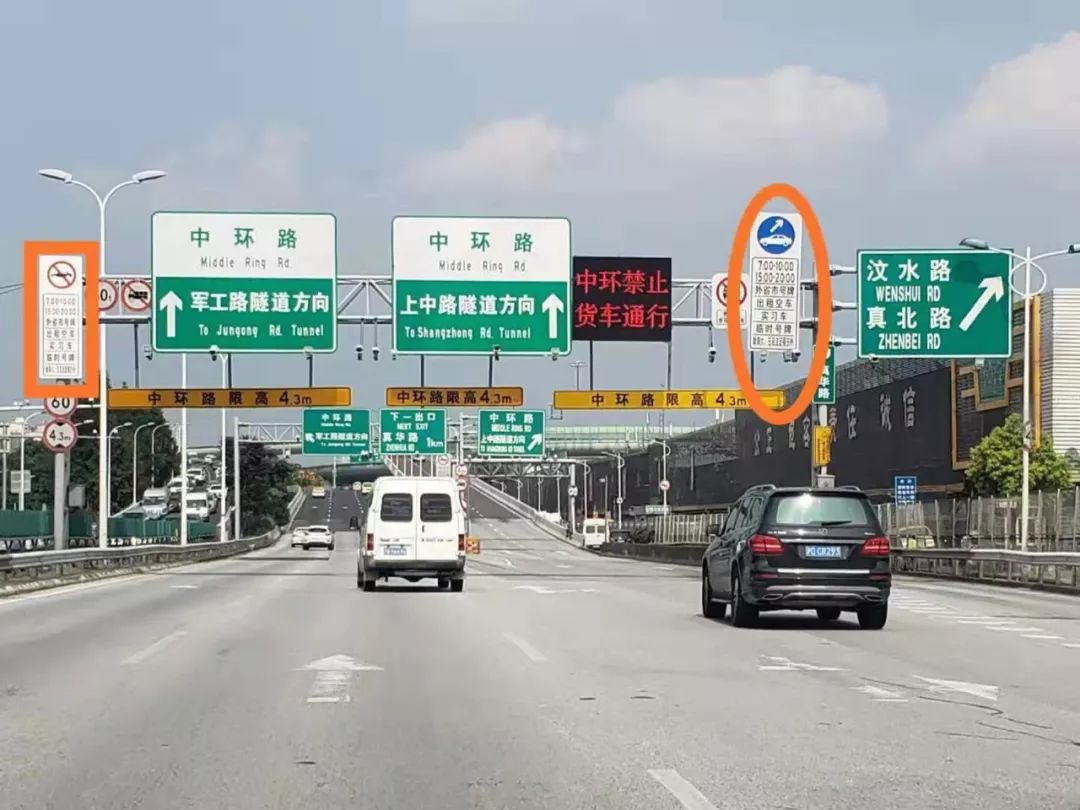 上海中环路沪嘉高速,沪嘉高速限外牌