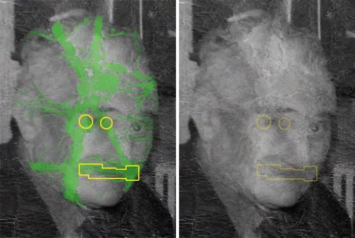 原来的老照片修复一下,修复污损老照片