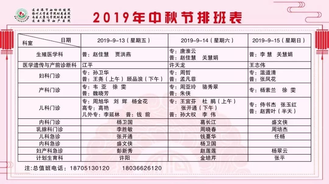 假期排班,假期排班计划