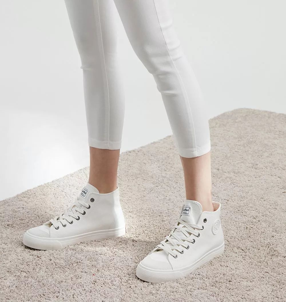 英伦透气帆布鞋,高街超高帮帆布鞋