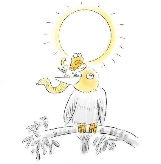 早起的虫儿被鸟吃搞笑图,早起的鸟儿有虫吃啥意思