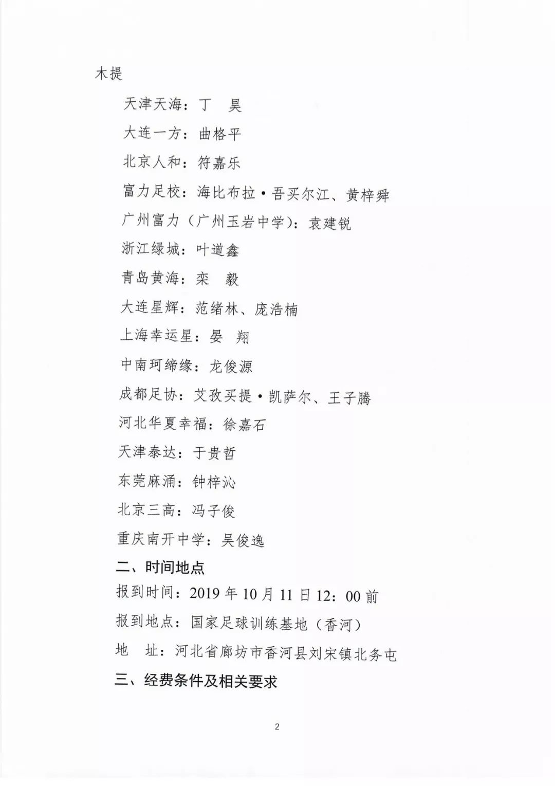 男足u15精英训练营,2023年中国男足u16集训名单