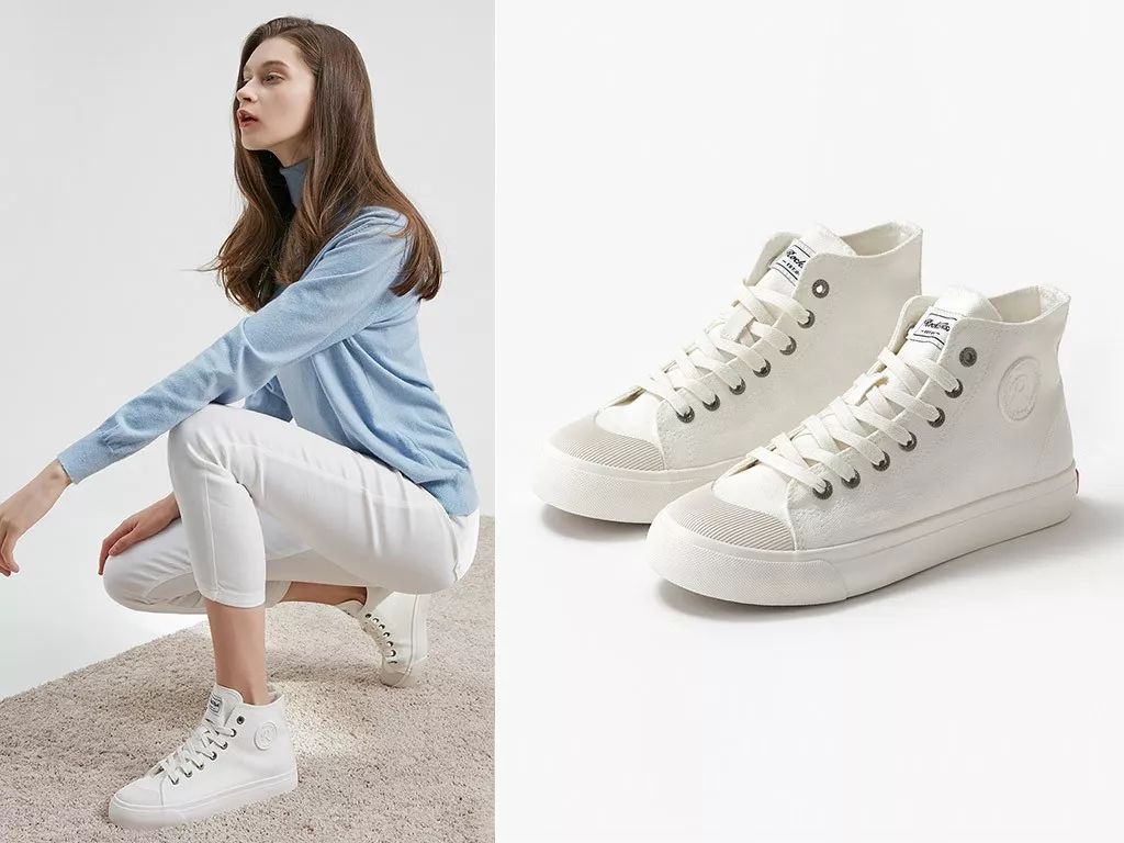 英伦透气帆布鞋,高街超高帮帆布鞋