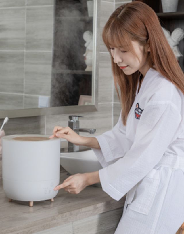 像艺术品的香薰加湿器，智能调节温度和雾量