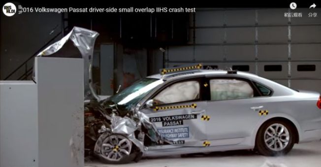 帕萨特a柱最新碰撞测试,帕萨特碰撞测试a柱断裂