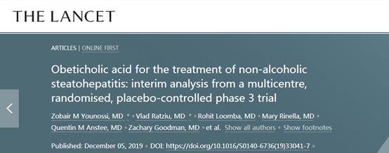 Lancet：奥贝胆酸治疗非酒精性脂肪性肝炎（NASH）的III期临床试验期中分析｜研究速递