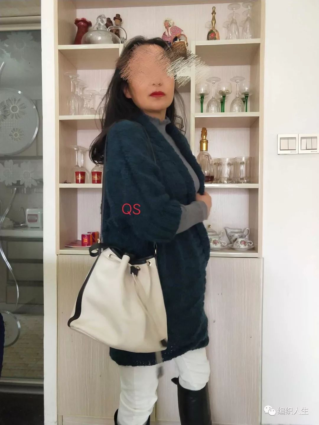 简单又实用的棒针外套长袖开衫,宽松套头的棒针外套编织教程