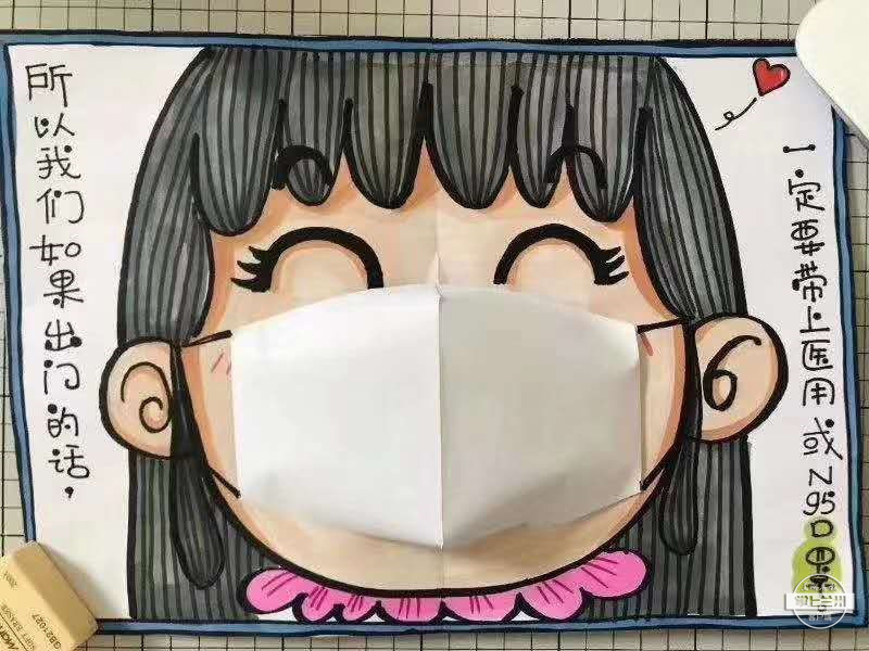 战疫儿童绘画作品500幅,小学生众志成城同心战疫绘画作品