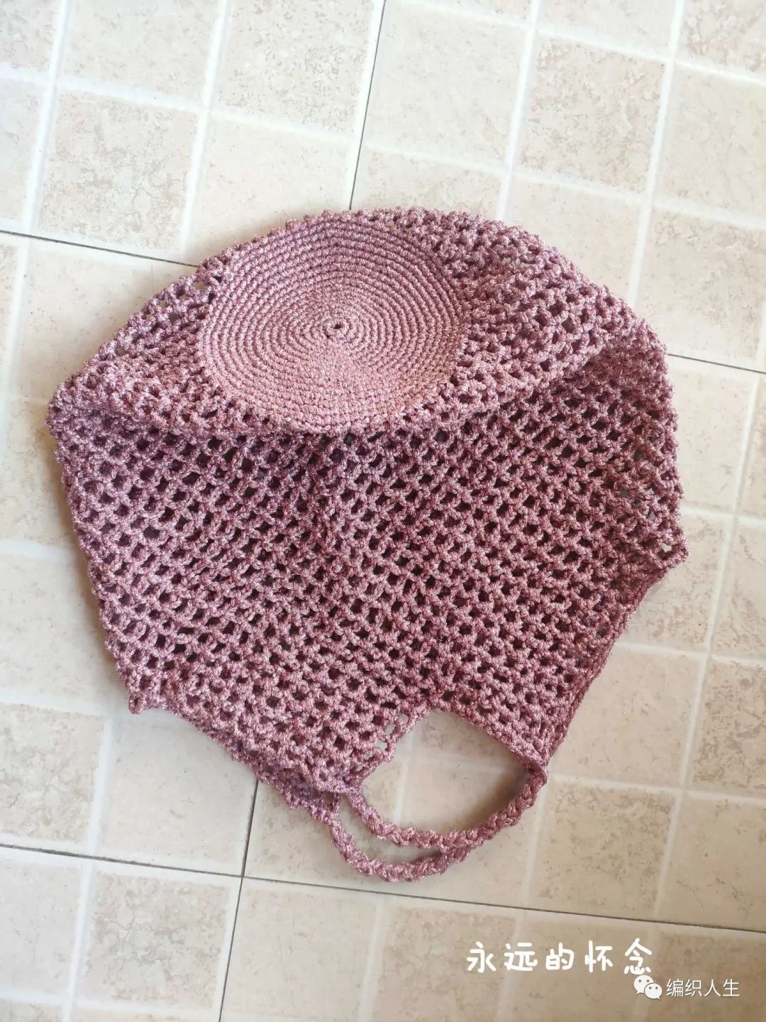 手工编织网兜手提袋,渔网袋的编织方法