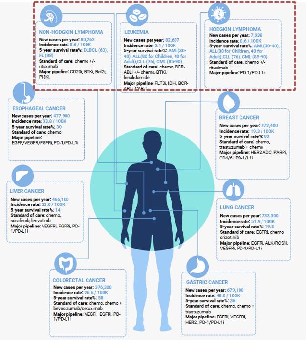国内肿瘤药企业排行榜,10种肿瘤药目录