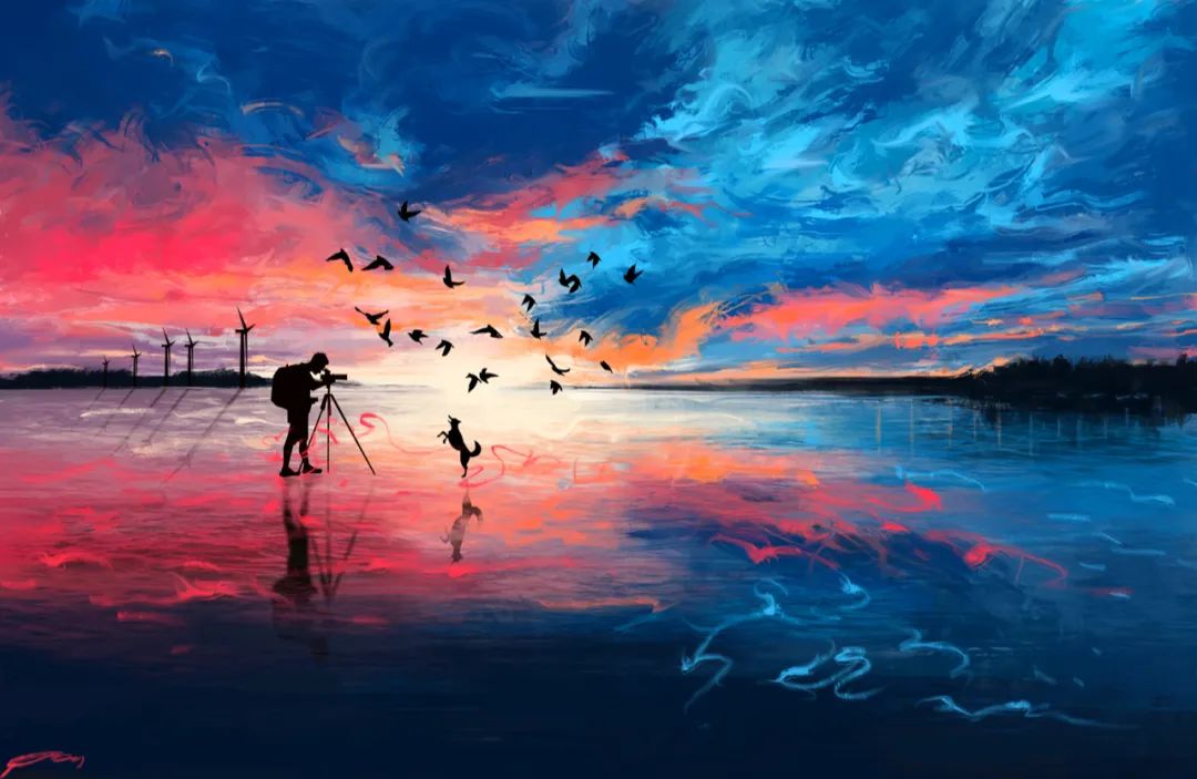 「追色逐影」PS板绘中的色彩流溢10节课报名啦，画出心灵角落上的感动和共鸣