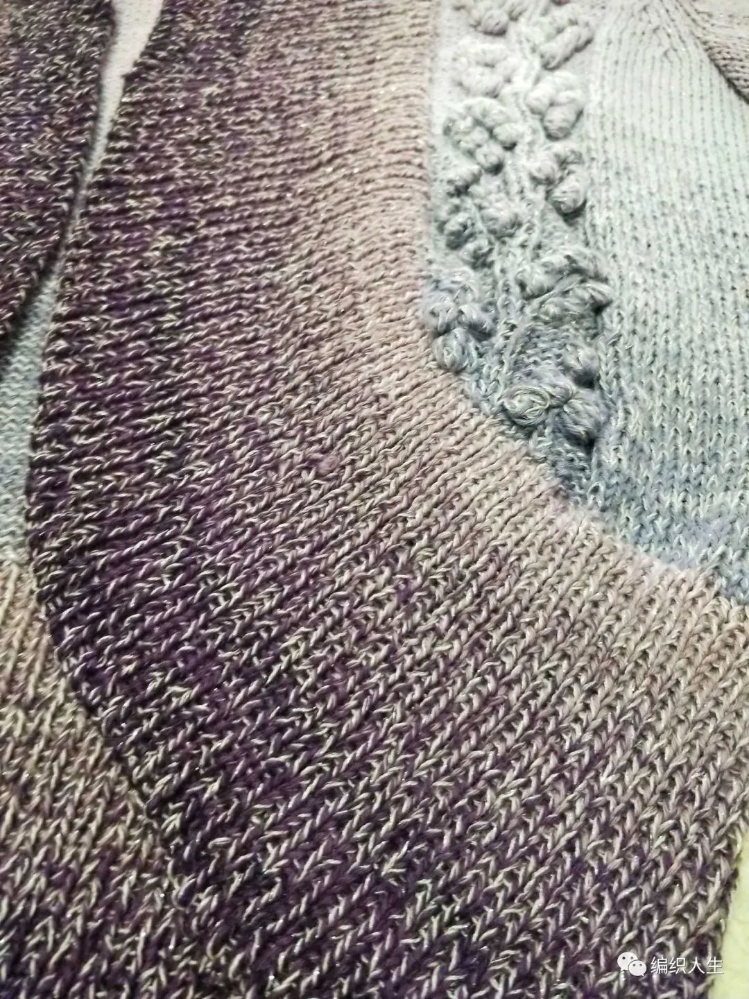 女士棒针圆摆长袖短开衫编织教程,针织吊带开衫两件套条纹绣花