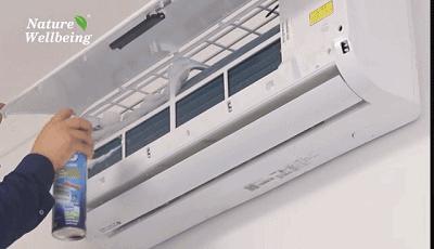用空调清洁剂怎么清洁空调,你还在担心空调落灰尘吗