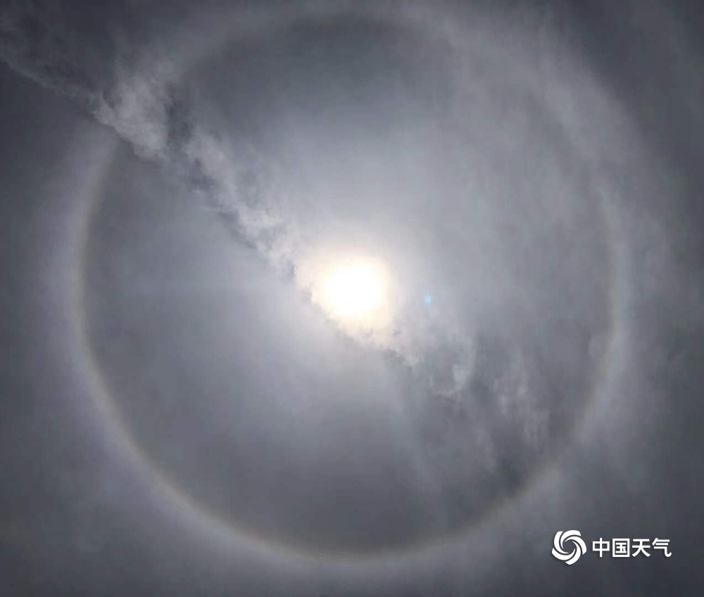 南方多省出现日晕奇观,多地现日晕奇观照片