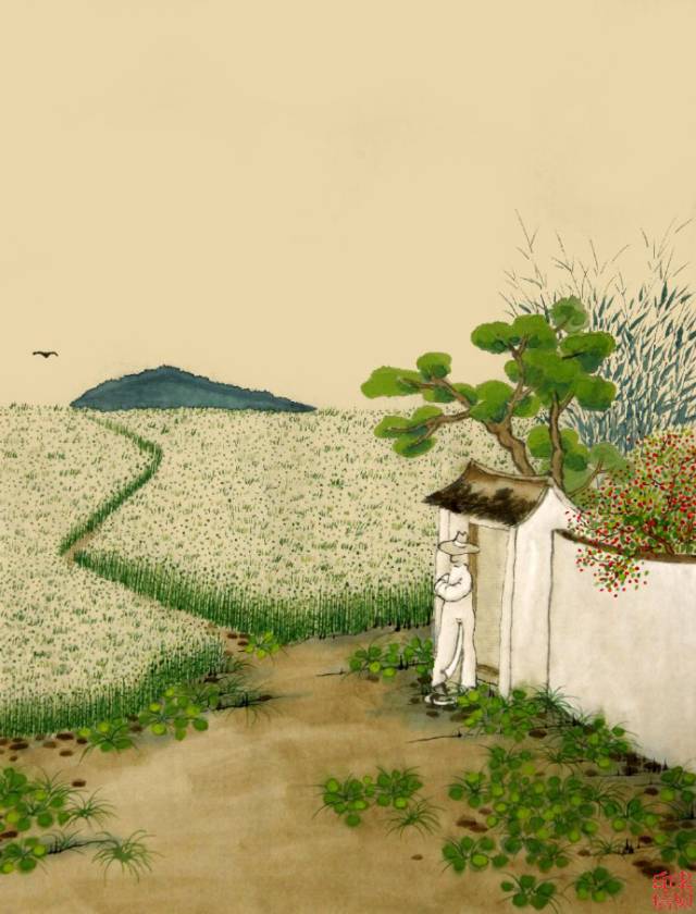 老树诗画里的夏天,老树画画中秋的诗