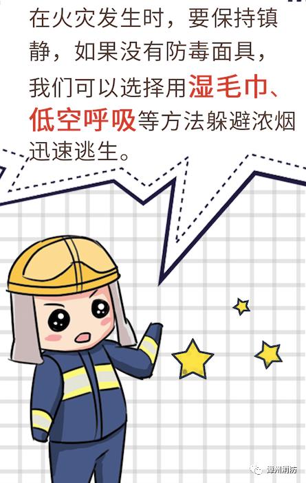 家里发生火灾逃生图,家庭火灾的逃生方法卡通图