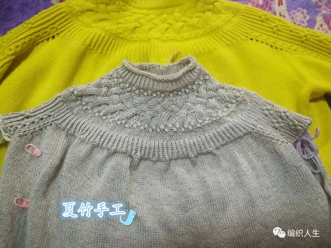 简单好看的棒针织毛衣图案,女生套头棒针粗线花线毛衣教程