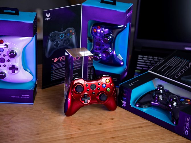 雷柏v600s手柄,d6拉伸游戏手柄测评