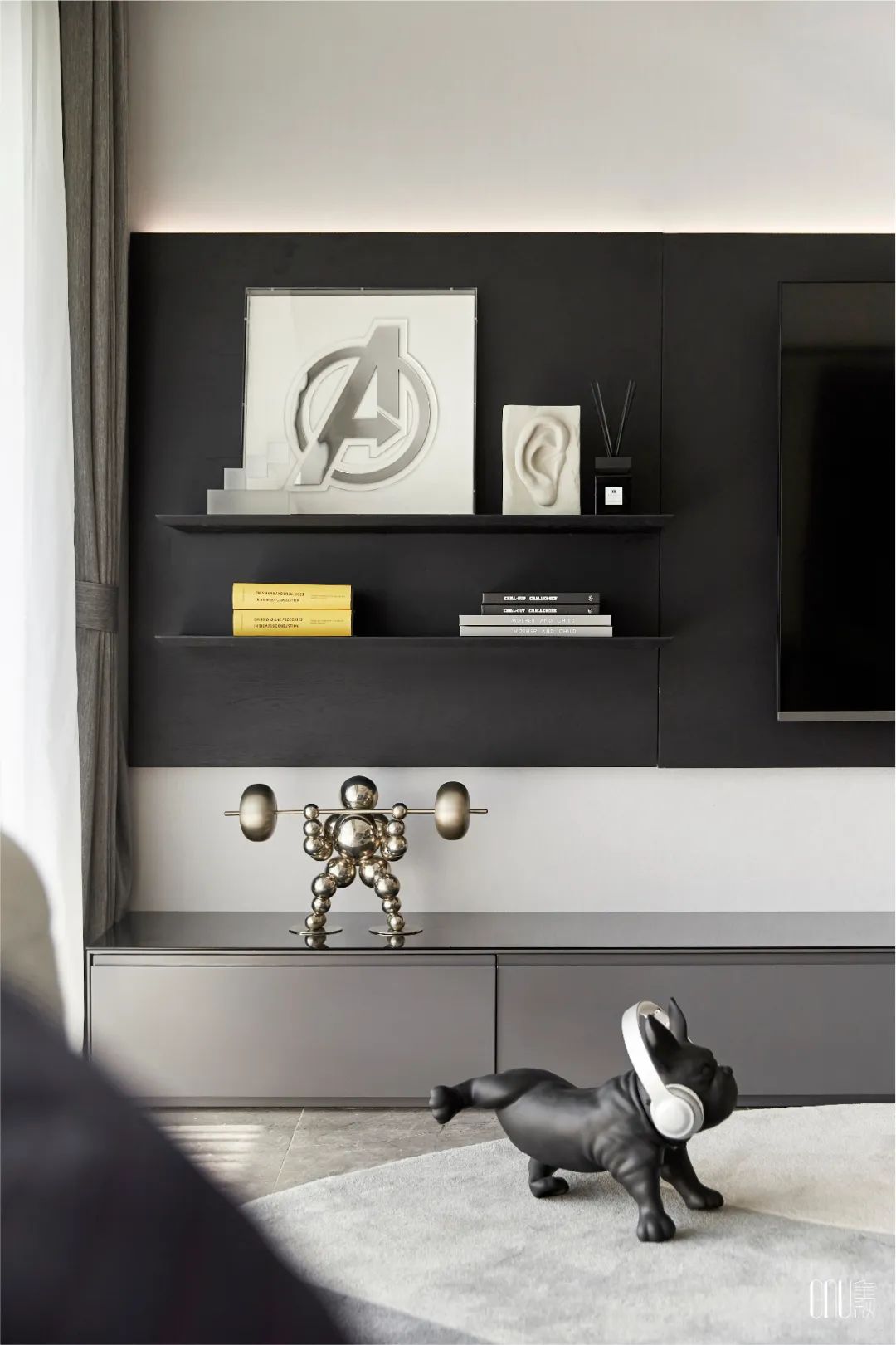 99平方现代轻奢样板房,金秋装修风格图片