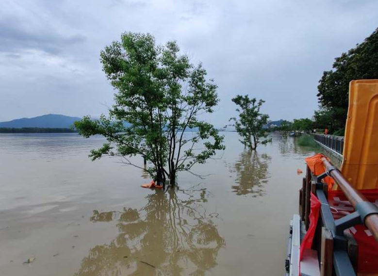 每小时2个西湖冲向下游，新安江水库水位开始降落！建德30万人受影响，桐庐多处汪洋