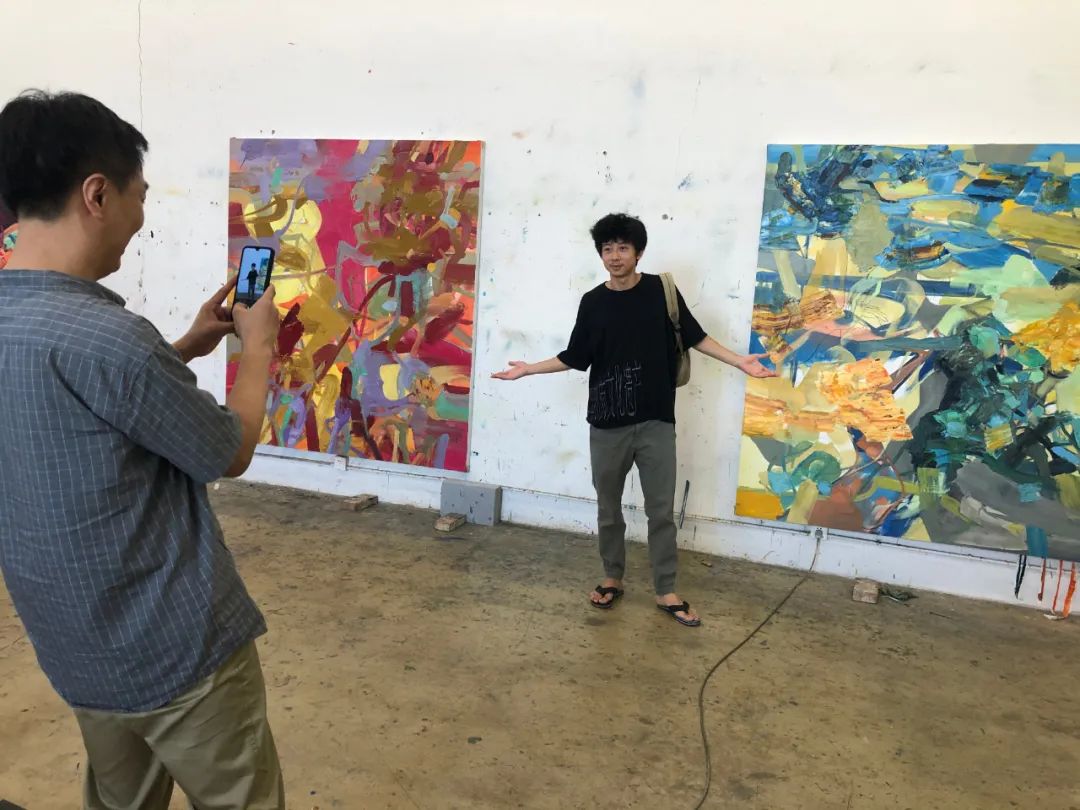 第一届“央美抽象高研班”即将启动|部分入选学员赴孟禄丁等导师工作室参观访问