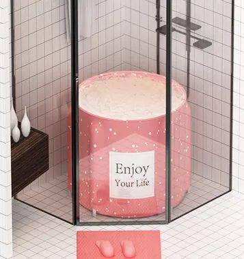 小浴室必备之折叠泡澡桶,有了折叠泡澡桶在家也能泡澡了