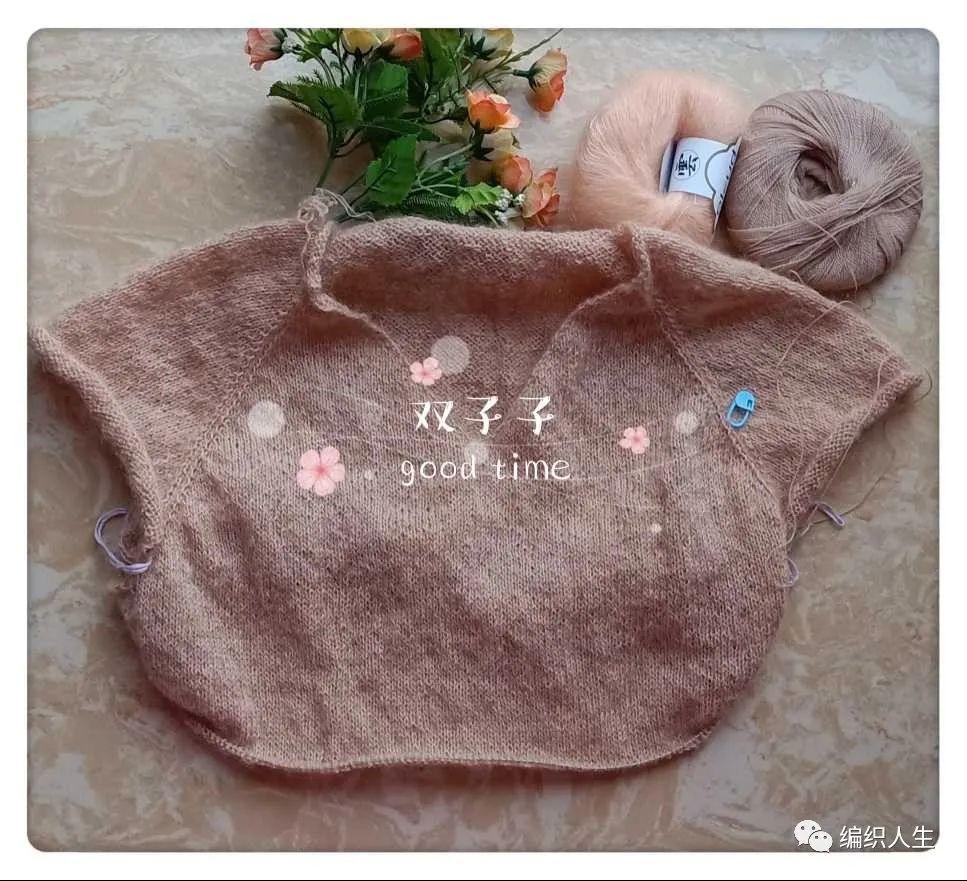 套头衫女秋款棒针编织,韩版落肩袖宽松毛衣编织教程