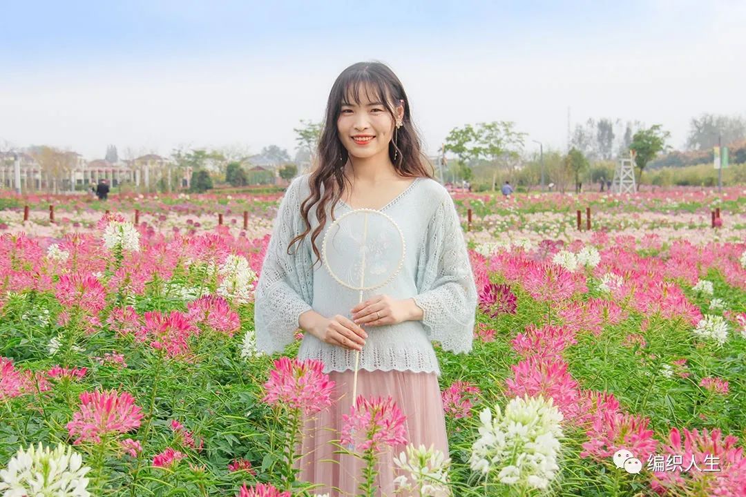 显瘦镂空马海毛毛衣开衫编织教程,马海毛落肩袖开衫编织教程