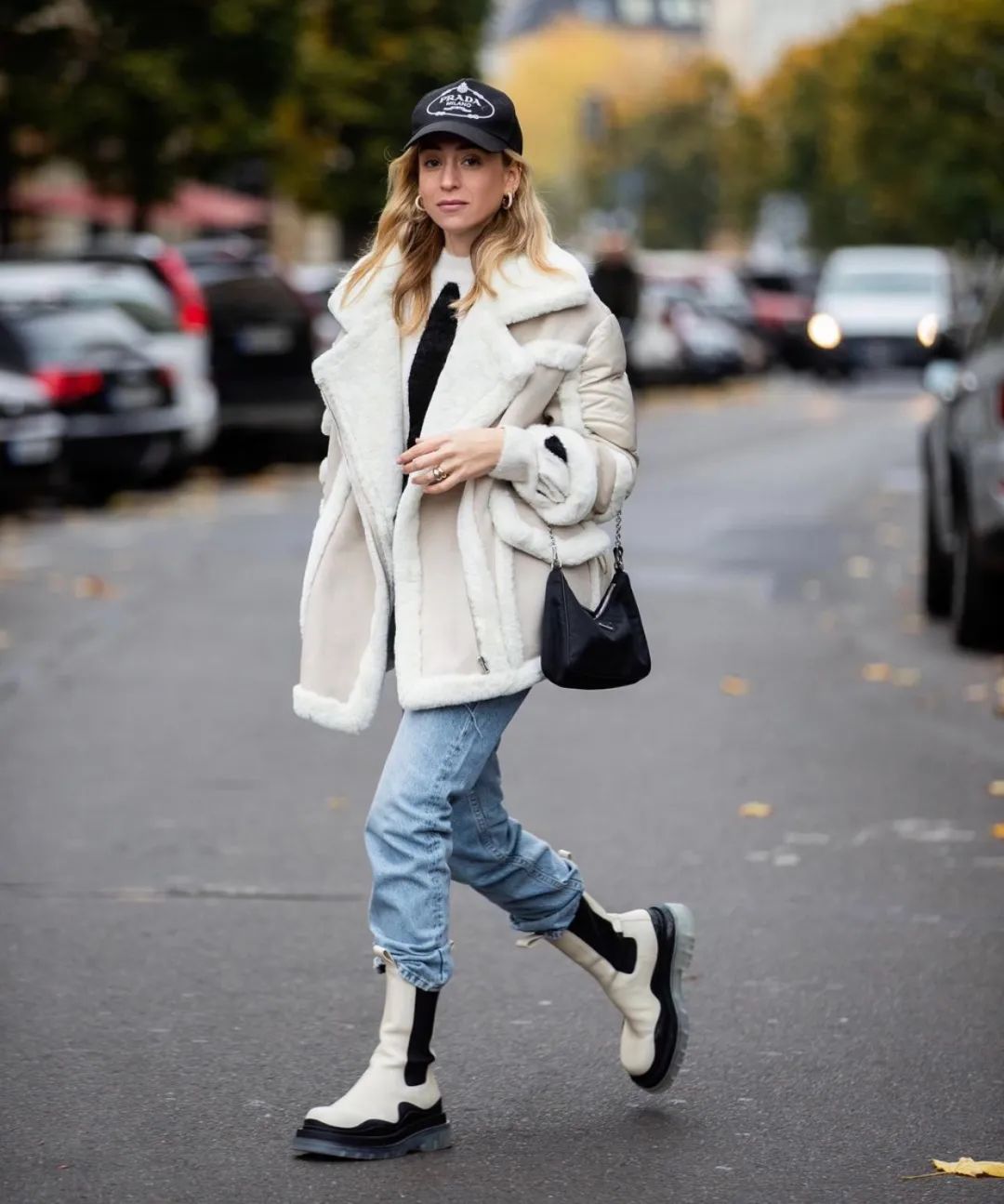 羊羔绒外套很丑的搭配,羊羔毛外套穿搭高级感