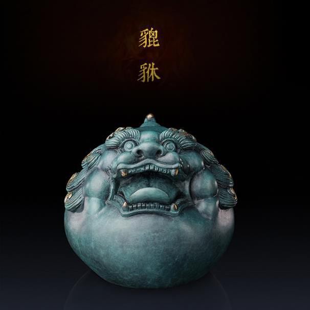 中国红朱砂貔貅摆件,中国瑞兽貔貅