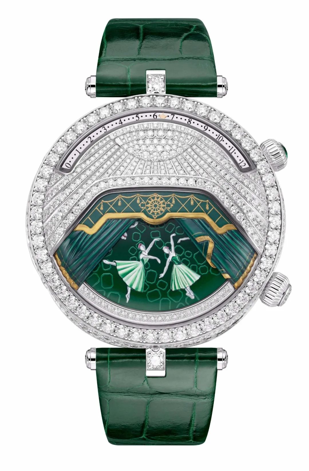 女首富有福了，梵克雅宝女士腕表复杂功能首次领先，表中芭蕾可视可听，按需*放播**