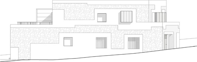 素色灰瓷砖和花纹灰砖拼接,石材和陶土砖铺装